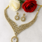 Traditional Kundan Necklace Set with Earrings