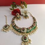 Royal Brass Gold Necklace Set for women