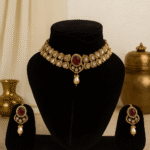 Classic Gold-Plated Kundan Necklace for women.