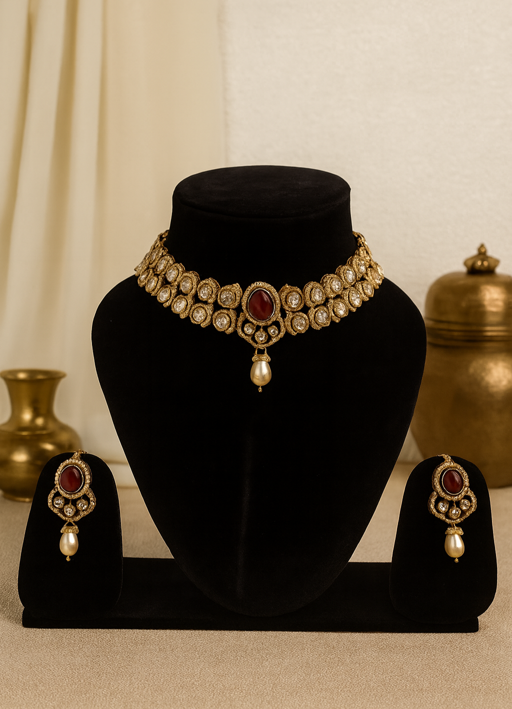 IMG_20251201_181025 Classic Gold-Plated Kundan Necklace for women. - Image 1