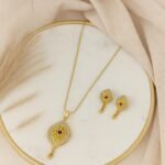 Designer Gold Plated Pendant Set for Women