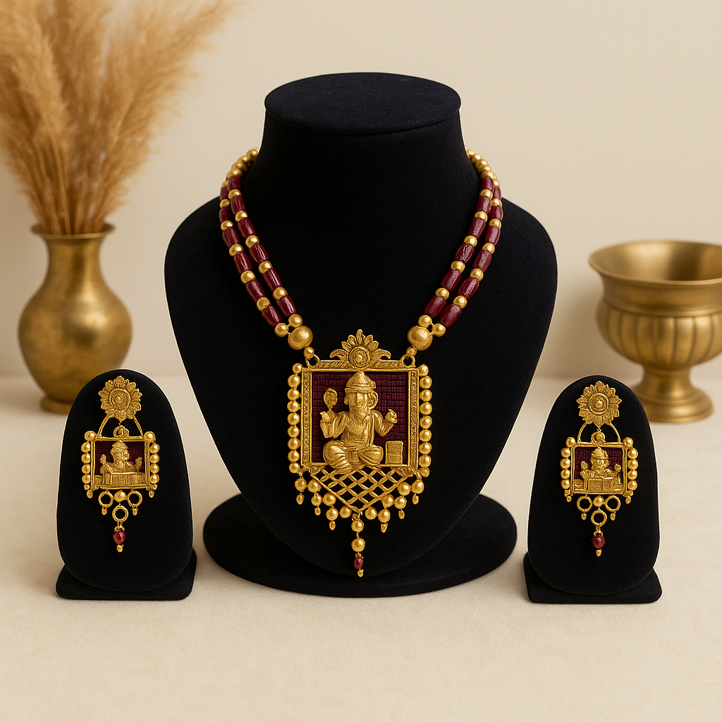 file_00000000bd70720882a94dd1bf459396 Traditional Temple Jewellery Pendant Set for women - Image 1