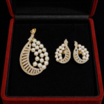 Royal Pearl Gold Plated Pendant Set for Women.