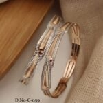 Premium CNC Rose Gold Plated Designer Bangles.
