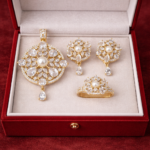 Royal Pearl Bloom Pendant Set with Ring Combo ✨