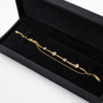 Elegant Gold Crystal Charm Bracelet for women.