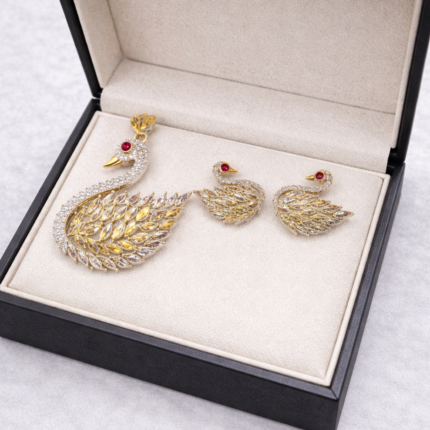 Golden Peacock Designer Pendant Set❤️✨