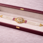 Brass Micro Gold Plated Pearl Kundan Bracelet ✨🤍