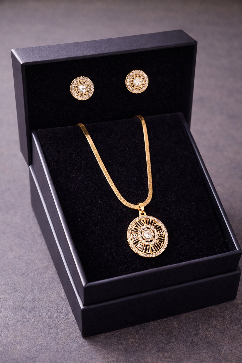 file_00000000a7ac71fa93112f46a369cd61 Elegant Anti-Tarnish Rose Gold Pendant Set with Matching Earrings✨ - Image 1