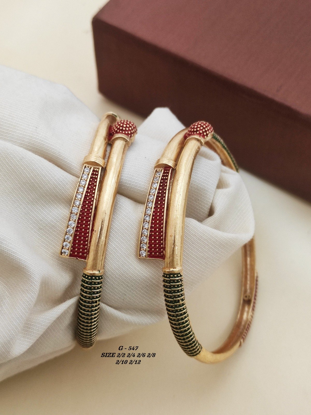 IMG-20260406-WA0121 Traditional Ruby Touch Bangles✨ - Image 1