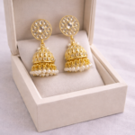 Royal Pearl Drop Jhumka Earrings💫