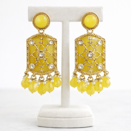 Sunshine Yellow Designer Drop Earrings✨