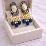 Royal Blue Pearl Drop Earrings🎊
