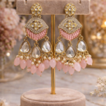 Blush Pink Crystal Drop Earrings 💗✨