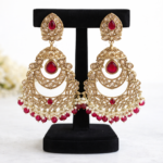 Ruby Elegance Chandbali Earrings ❤️