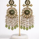 Emerald Pearl Royal Chandbali Earrings✨