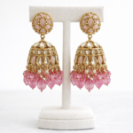 Blush Pink Royal Jhumka Earrings ✨