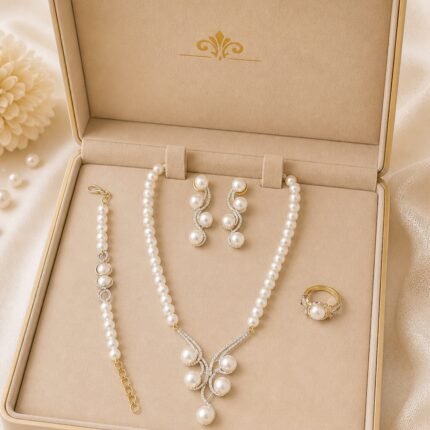 Elegant Pearl Symphony Jewellery Set ✨