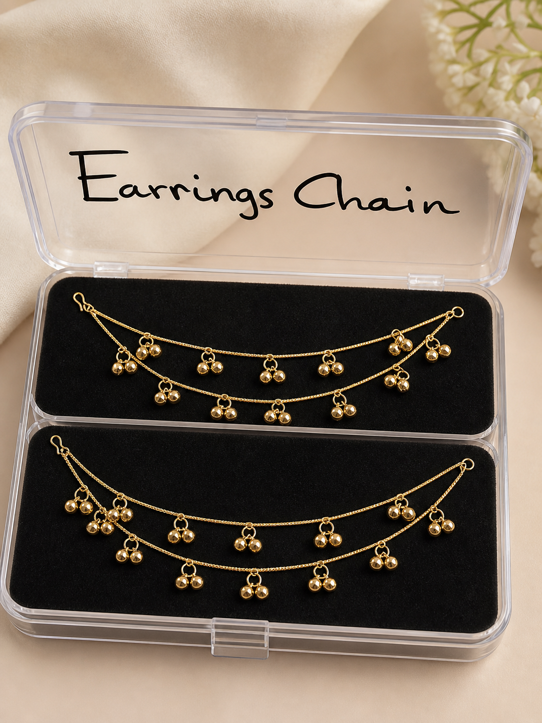 file_000000009b547208bae0ef37cef348c8 Elegant Ghungroo Charm Ear Chain✨ - Image 1