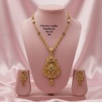Premium Traditional Gold Plated Pendant Set with Earrings | Royal Ethnic Collection ✨