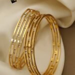 Premium Gold Plated CZ Stone Bangles for Women | Elegant Party Wear & Daily Wear Bangles Set ✨💛