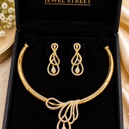 Premium Gold-Plated Infinity Necklace Set✨