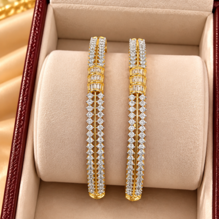 Premium Gold-Plated Diamond Bangles✨